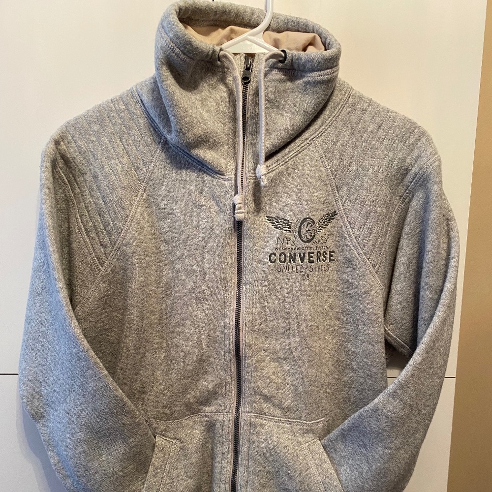Women’s Medium CONVERSE funnel neck full zip sweatshirt